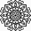 Printtoo Christmas Secret Santa Gift Round Wooden Rubber Stamp Floral Mandala Stamps-2