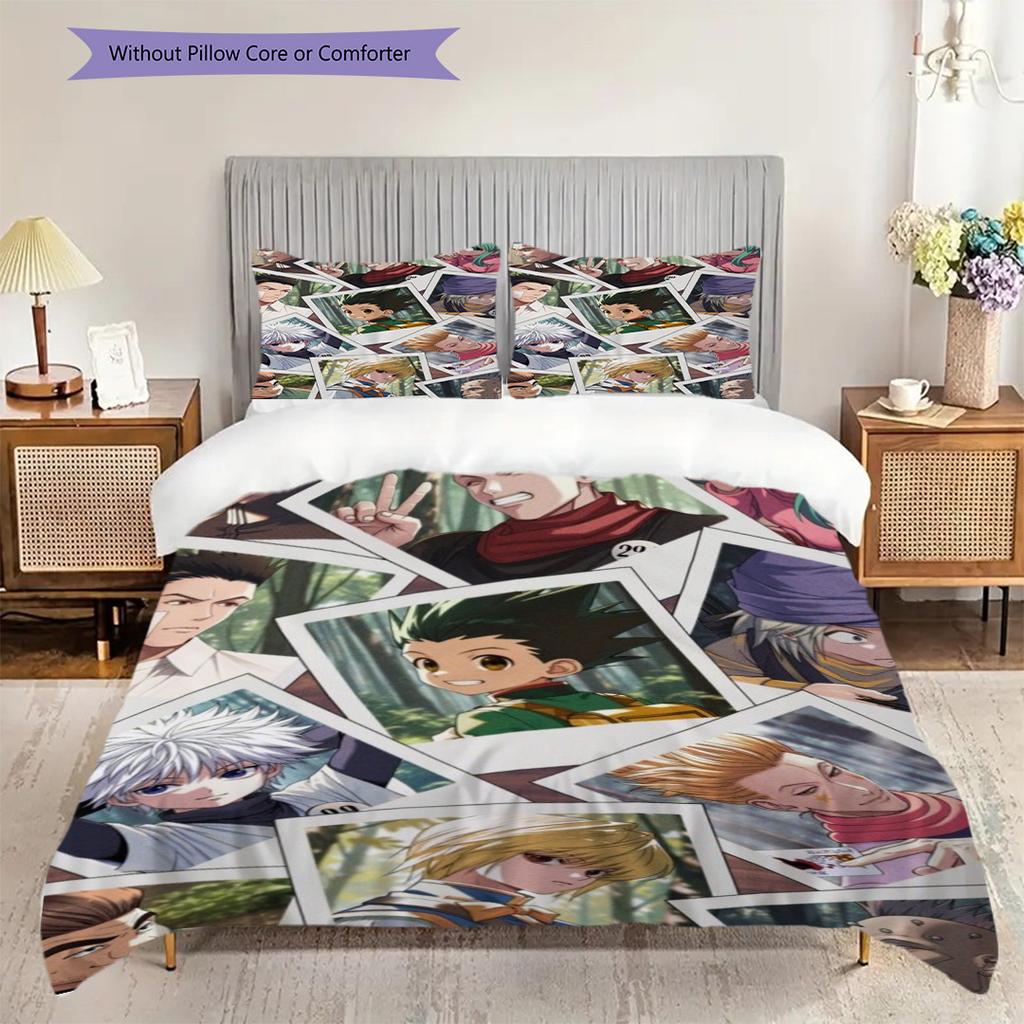 Gon Freecss Adventure Bedding 1 Duvet Cover 2 Pillowcase Without Core Soft And Comfortable Duvet Cover And Pillowcase Gift