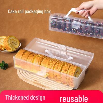 Herbruikbare Zwitserse Rol Cake Doos voor Bakken en Afhalen - Katoenen Quilt & Handdoek Ontwerp