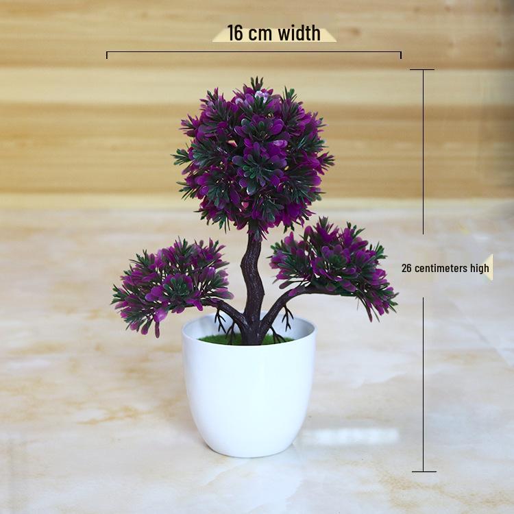 Creative Home Decor: Artificial Bonsai Grass Balls and Mini Cherry Snow Ball Trees