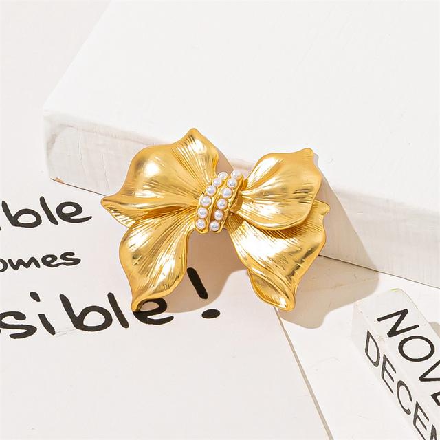 

Жемчужный бант корсаж женский S High-End Изысканный темперамент брошь High-End костюм свитер булавка