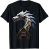 Dragon Art Sculpture House Animal Graphic Artwork Dragon T-Shirt