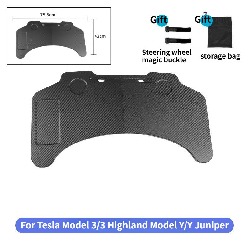 For Tesla Model 3 Y Highland Juniper 2017-2025 Steering Wheel Laptop Tray Food Desk Portable Foldable Office Table Accessories