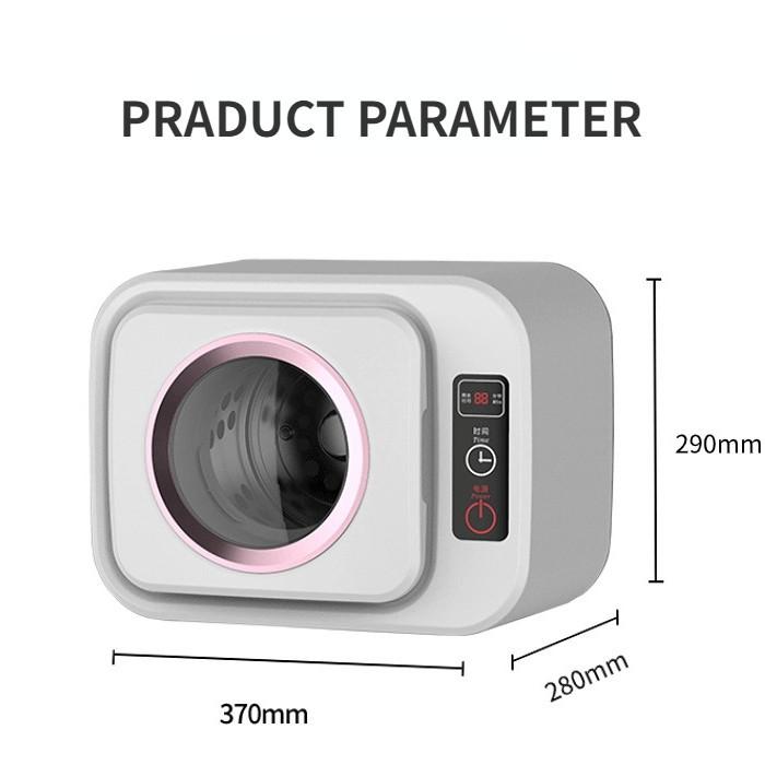 Mini inteligentní bubnová sušička pro domácnost UV sterilizace sušicí stroj Kolejová sušička prádla 300W 370x280x290mm