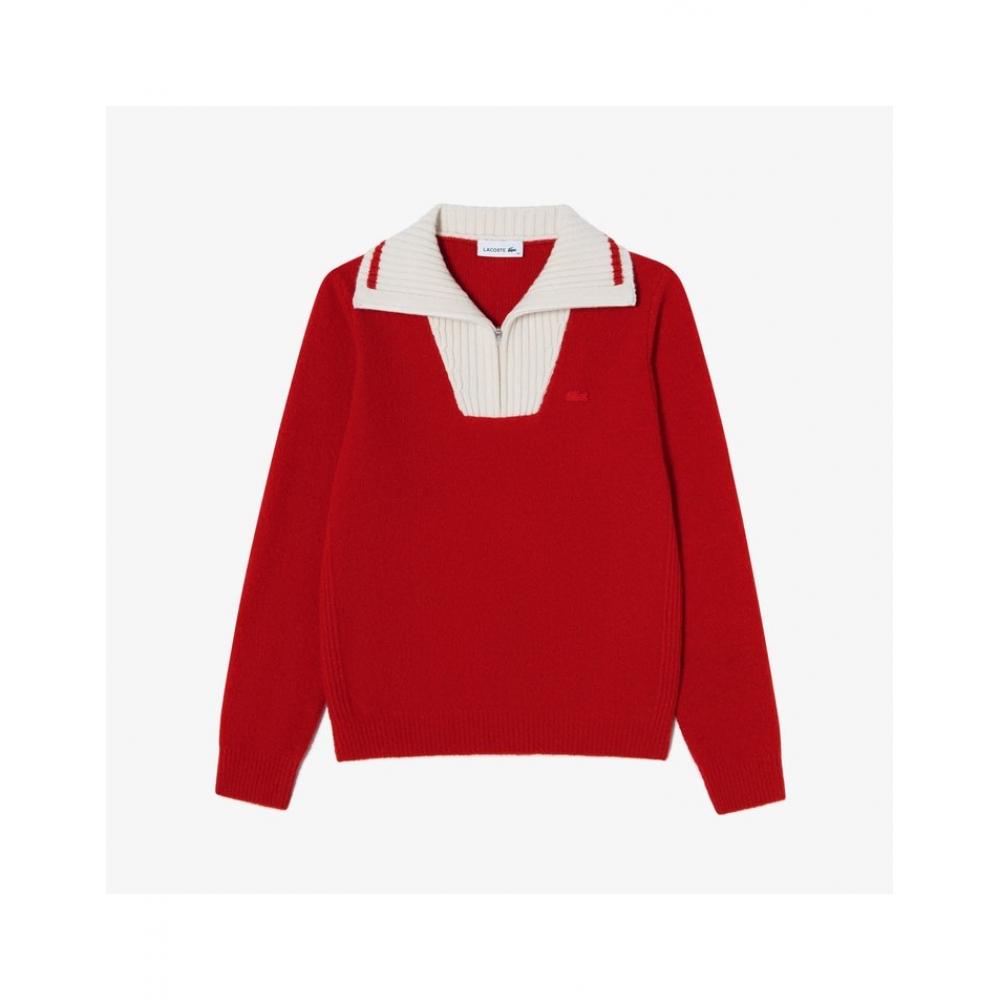 

LacoSte Women S Boucle Half Zip Up Sweater Af707e 54n 240 034
