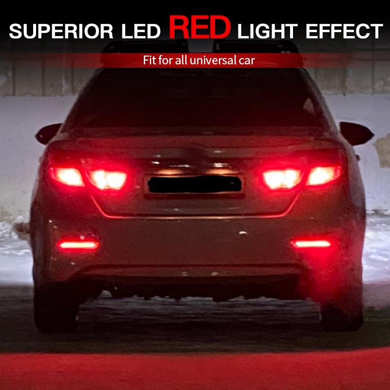 2PCS LED Rear Bumper Reflector Brake Lights Canbus For Mazda 6 2003-2008 Red/Smoked Lens Tail Stop Warning Lamps Car Accessories