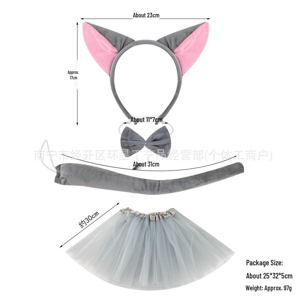Cross-Border Cute Plush Fox Ears Headband Set for Halloween and Face Washing