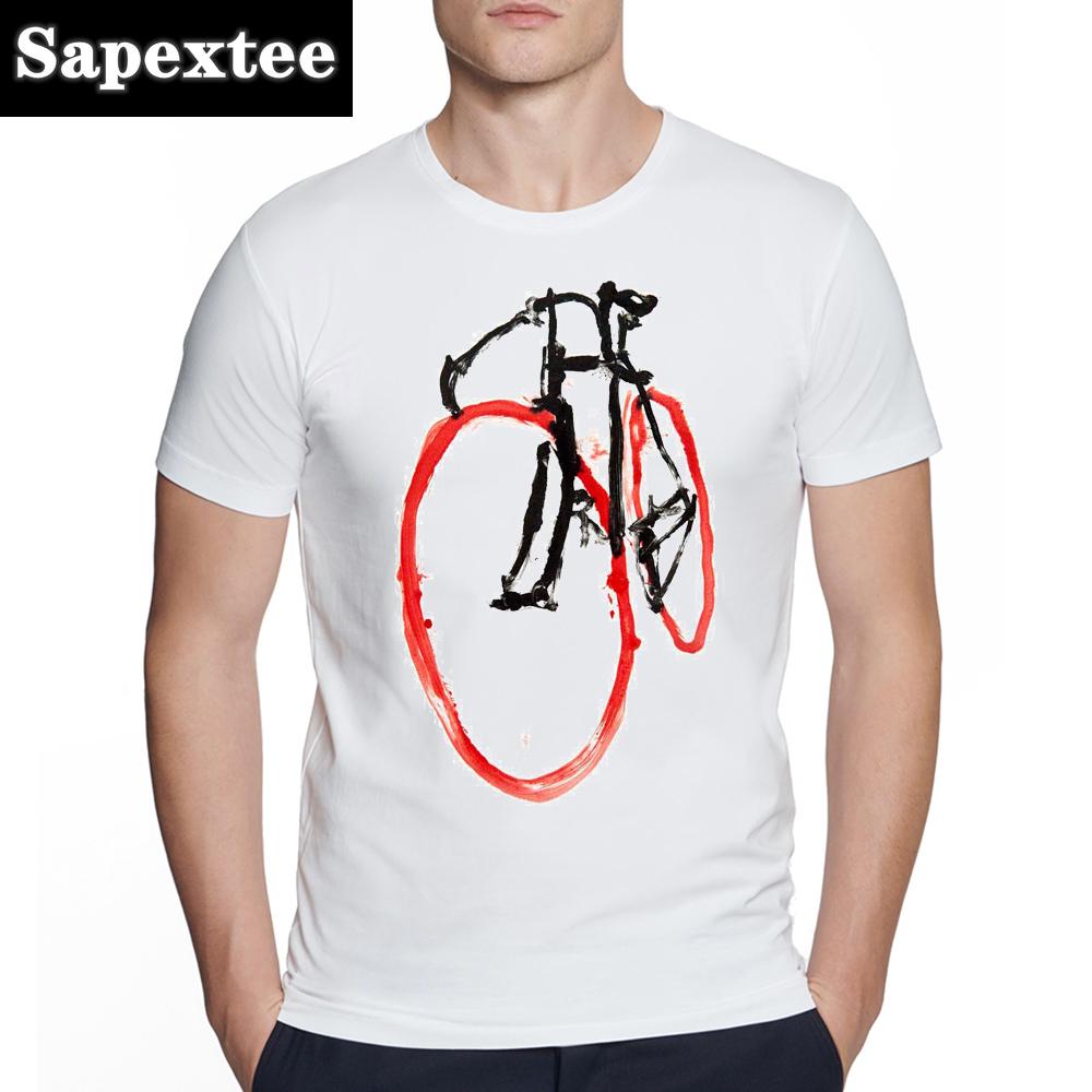 Bicycles MTB Print T Shirt Summer Men T-shirt Downhill Biking Print Casual Heartbeat Stimulation Exercise Male Harajuku Tshirt