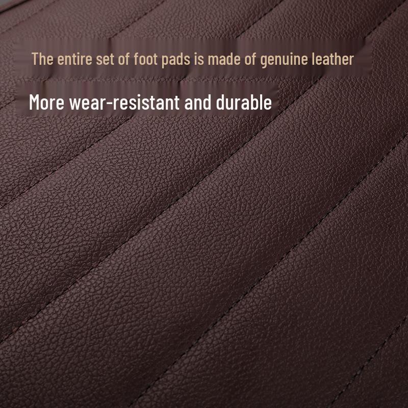 Genuine Leather Full Surround Car Floor Mats for 22 Volkswagen Models: Magotan, Tiguan L, Teramont X, and Passat