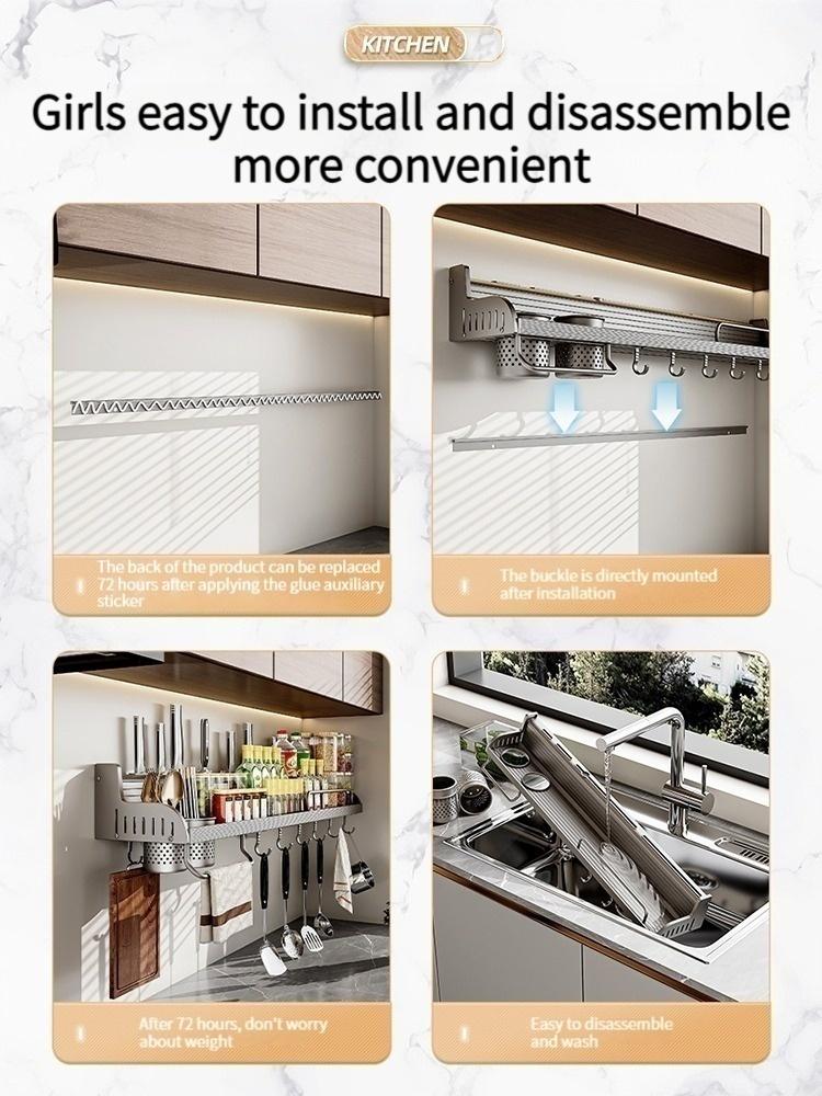 Almacenamiento de Especias de Cocina Soporte para Cuchillos Soporte para Cuchillos Organizador de Especiero Soporte para Cuchillos Reposacucharas y Palillos Organizadores Colgantes