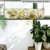 2D Flat, Vintage Hydrangea Metal Wall Art - 3.94 X 15.74inch, UV-Printed Alumium Decorative Sign with Realistic White Flowers and Green Leaves