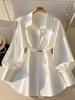 2024 Early Autumn Women's French Style Elegant White Shirt - Light Luxury Mature Design