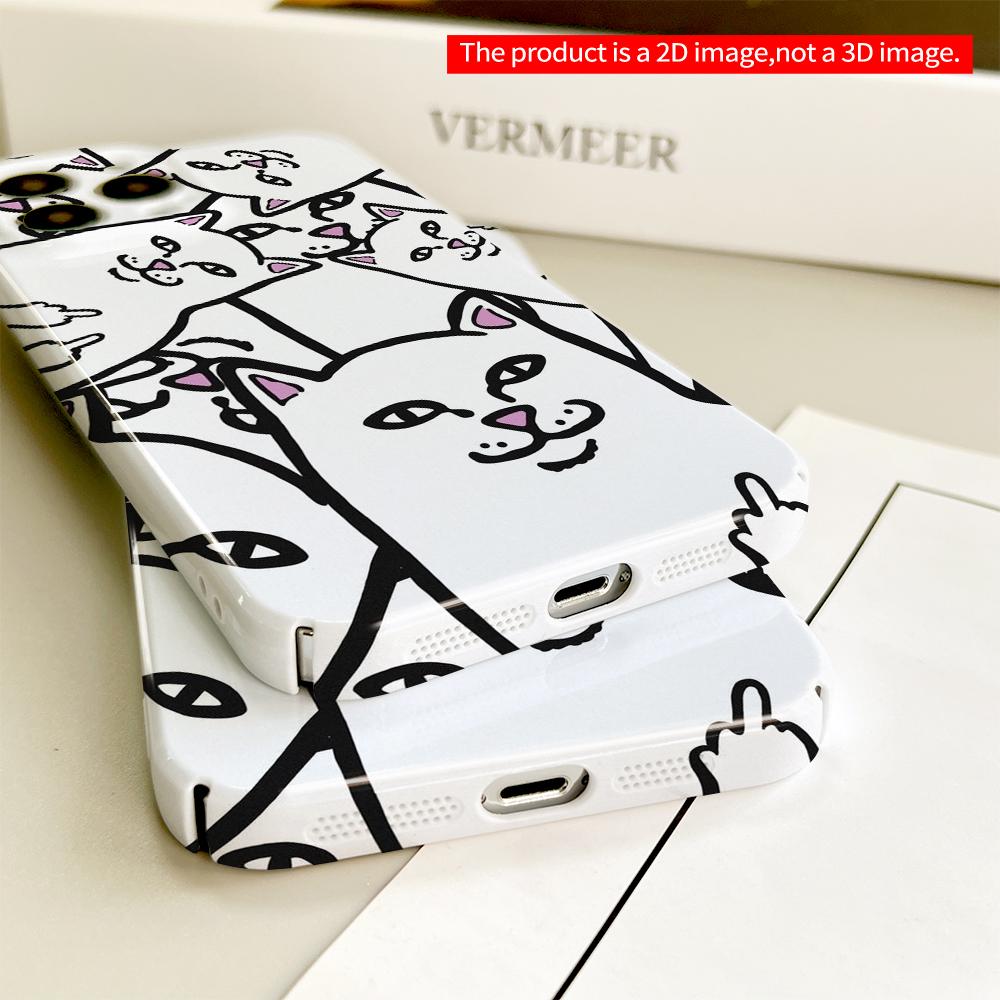 Funny Cats Pattern Phone Case All inclusive film hard phone case, compatible with iPhone 18 Pro Max 17 16 15 14 13 12 11