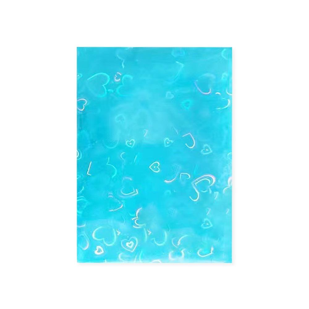 50Pcs Card Sleeves Laser Heart Shaped Card Films Trendy Kpop Photocard Holder  Kpop Idol Cards