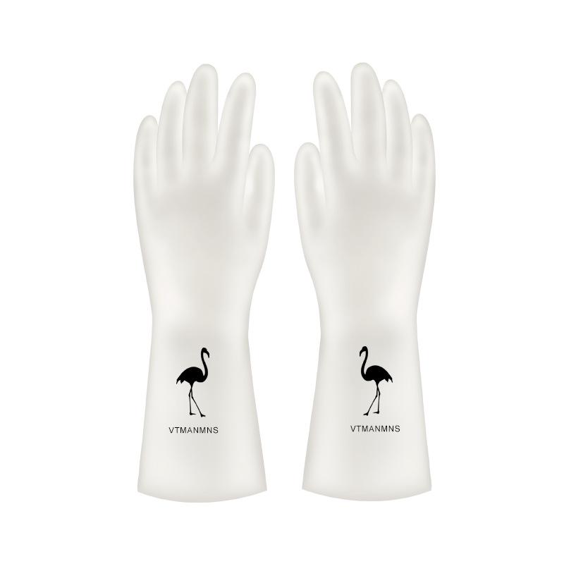 Housework Cleaning Gloves Laundry Waterproof Plastic Leather Household Cleaning Non-Slip Durable Kitchen Dishes And Dishes