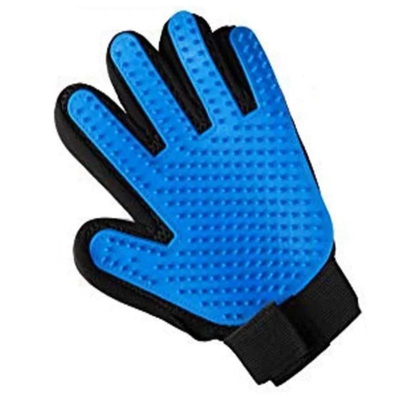 Professional Pet Grooming Glove 2 in 1 Deshedding Brush and Bath Massager for Dogs Cats Rabbits Gentle Hair Remover DeMatting