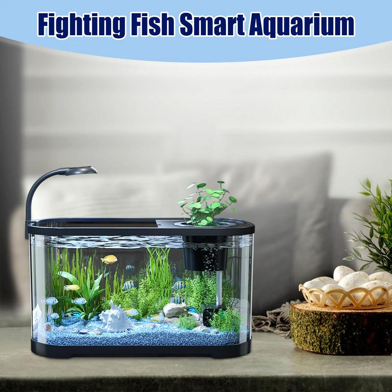 NEW Aquarium Kit Small Betta Fish Tank For Beginners Desktop Beginner Aquarium Household Fish Bowl For Betta Tortoise Frog