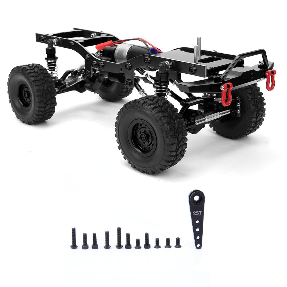 

Metal RC Car Body Chassis Frame Kit Fits for WPL C14 C24 1 16 Car Truck Black