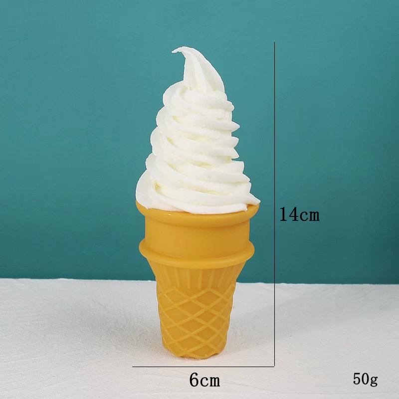 Simulation Ice Cream Model Decoration Fake Ice Cream Cone Food Mould Plastic Ornaments Window Sample Display Party Shooting Prop