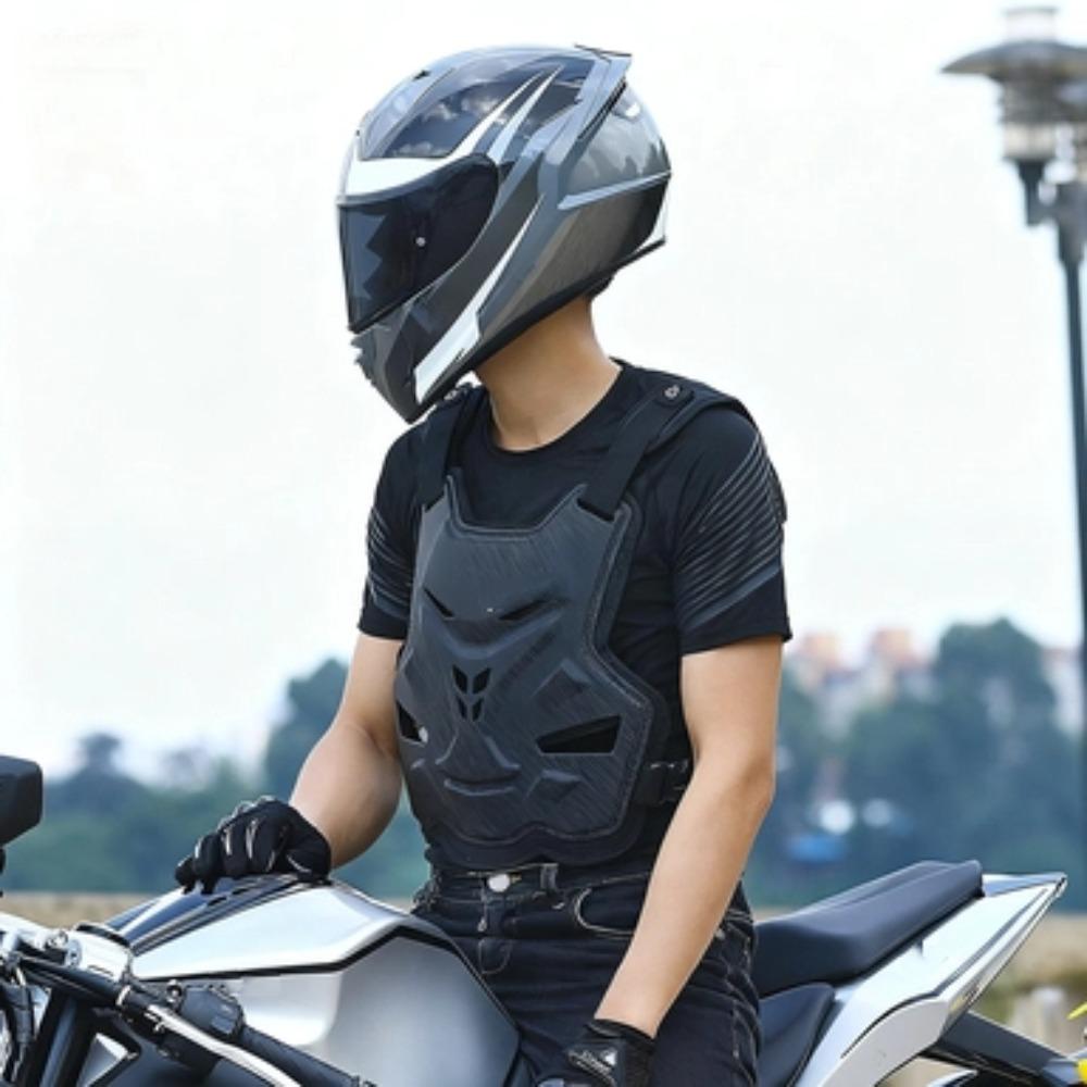 Motorcycle Armor Shirt Jacket with Chest Guard, Summer Impact Resistant Protective Top for Off-Road Racing Riding