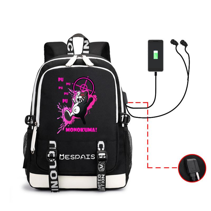 Projectile On Breaking Anime Neutral Solid Color Oxford Backpack Men'S Business Multifunctional Usb Large Capacity Backpack