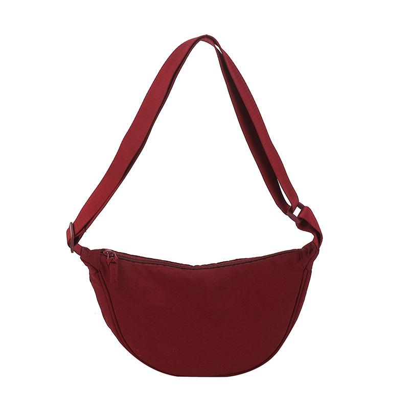 Borsa a tracolla da donna in nylon, borse a spalla piccole, portafogli vintage per ragazze, borse a mano, borsa leggera da spalla/ascella, borsa a mano a forma di raviolo