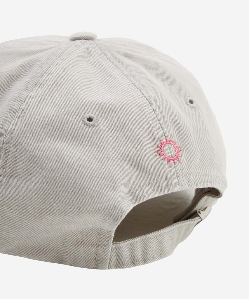 HELLO SUNRISE Dot Arch Logo Ball Cap_Warm Gray