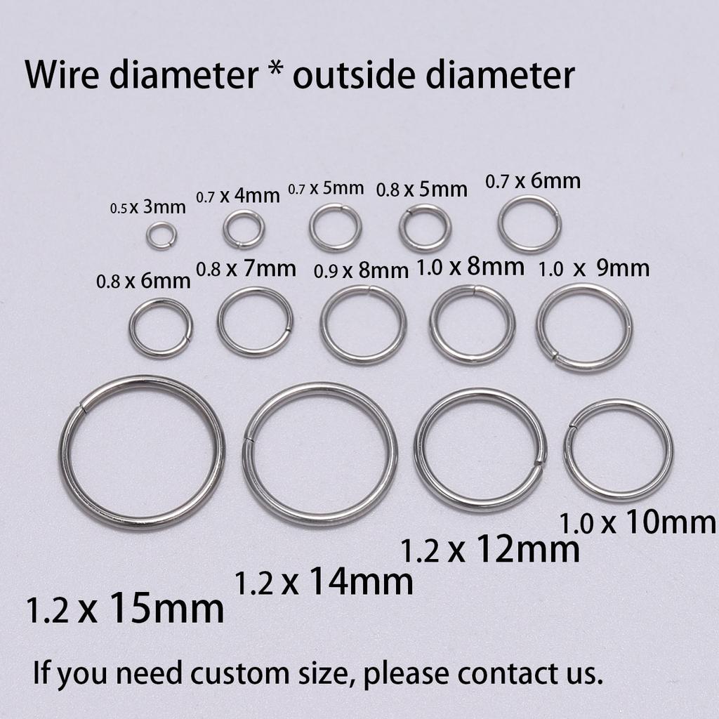 100-200Pcs/Lot Stainless Steel Split Ring Open Jump Rings Connectors For DIY Jewelry Making Findings Connectors Accessories