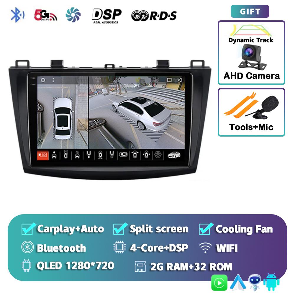 Android 14 Carplay Auto Wifi + 4G Auto Radio DSP Für Mazda 3 2010 2011 2012 2013 Multimedia Video Player GPS 2din Kopf Einheit Stereo