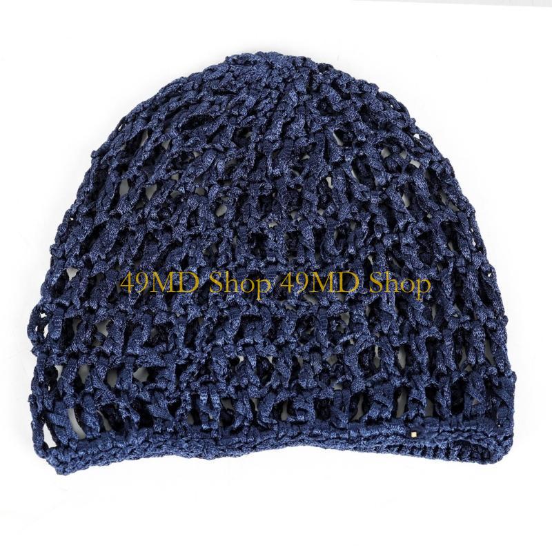 49MD Simple Hollowout Skull Hat Crochet Hair Net Hat For Women Teens Knit Turban Hat