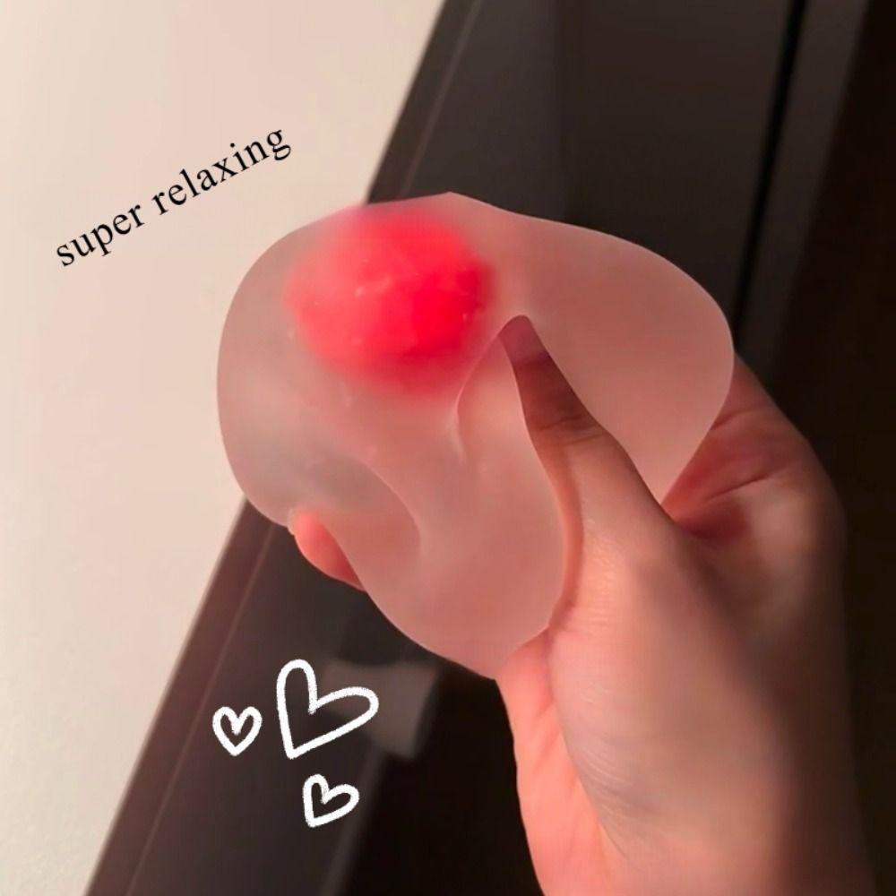 TPR Relief Toy Strawberry Mochi Pinching and Decompressing Toy New Squeeze Toys  Gifts