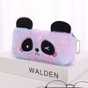 New Plush Gradient Panda Pencil Case Cute Cartoon Storage with Large Capacity Student Stationery Festival Gifts