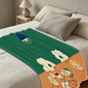 Soft Warm Flannel Hemmed Anime Throw Blanket - Cozy Sofa Home Cover, Ideal for Christmas & Halloween Leisure