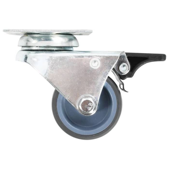 VidaXL 8 pcs Roulettes pivotantes doubles 50 mm