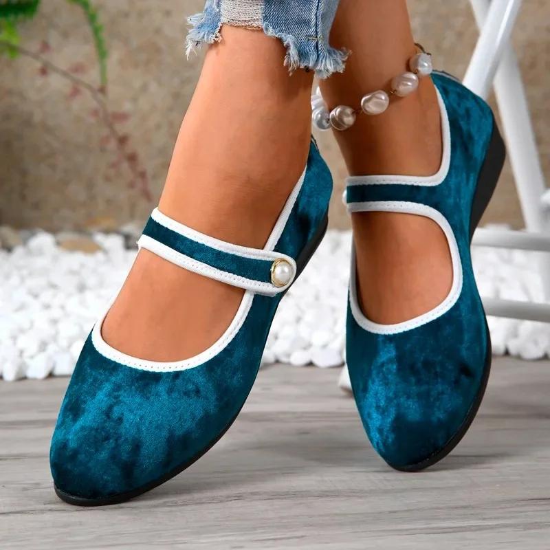 Fashion Comfortable and Versatile Women's Flat Shoes 2024 Autumn New Casual Large Size Ladies Shallow Mouth Shoes Zapatos De Mujer