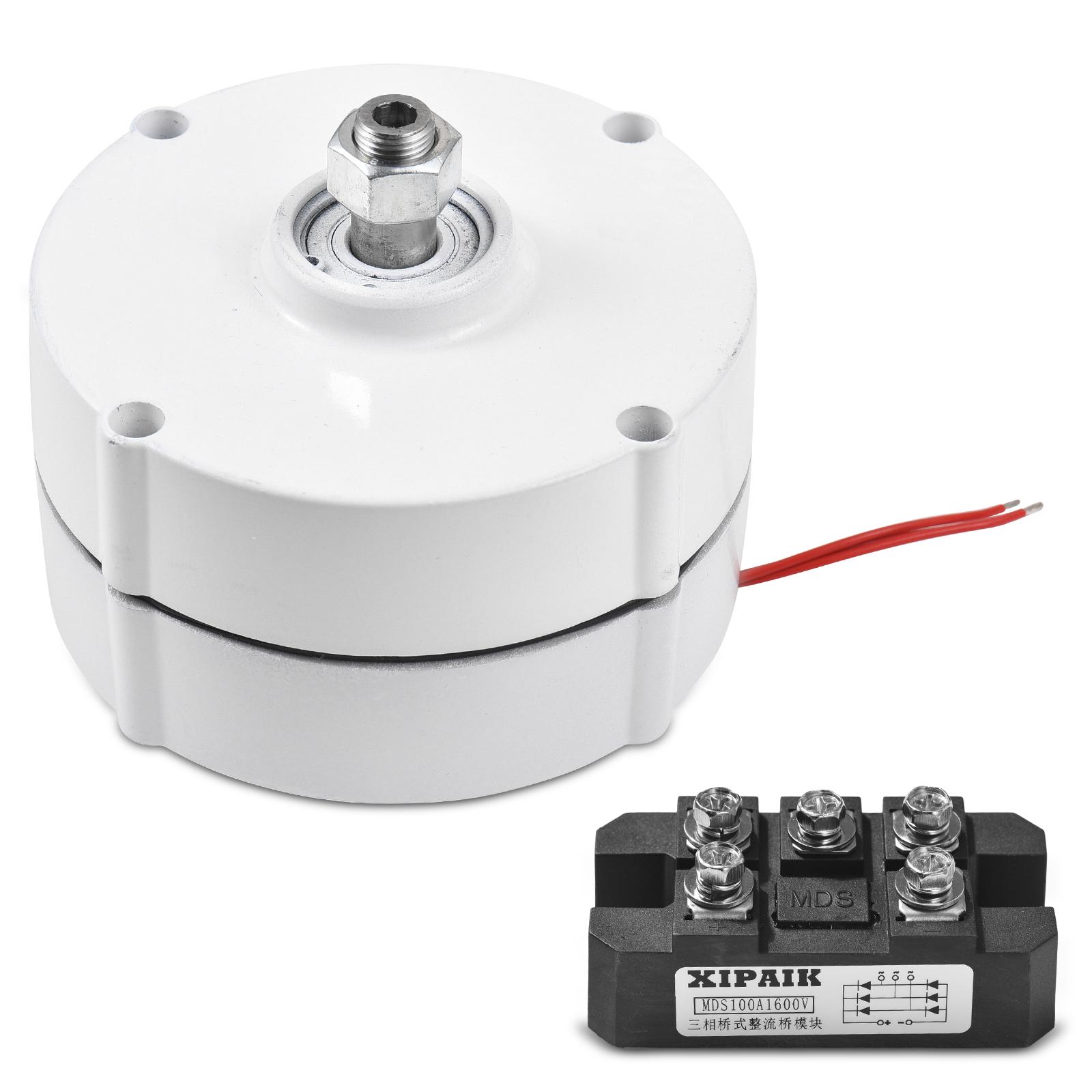 

Трехфазный генератор переменного тока 400 Вт, редкоземельный генератор с постоянными магнитами NdFeB, 750 об/мин, 12 В, высокая скорость With Controller белый