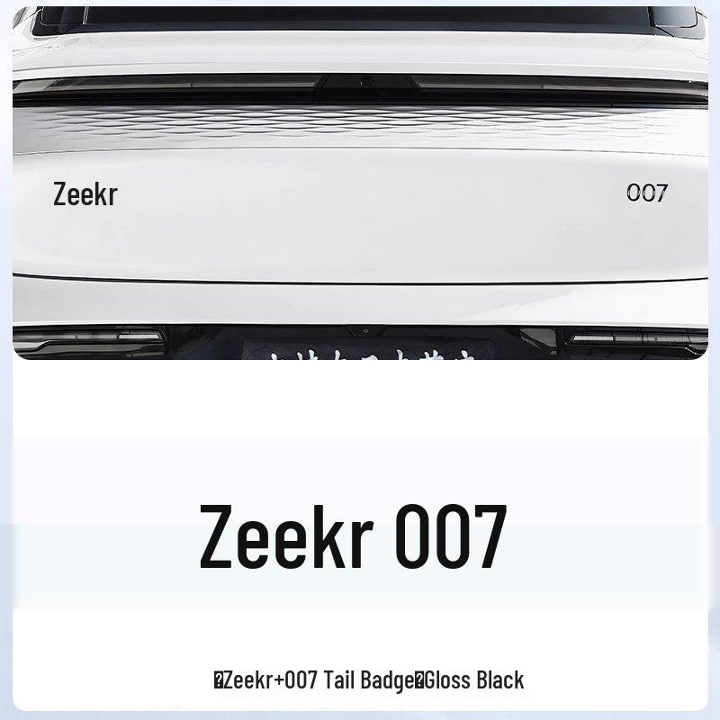 Zeekr 7X 001 007 Benutzerdefiniertes Autoemblem Schwarze Schrift Schwarzer Krieger Kun Ming Aufkleber