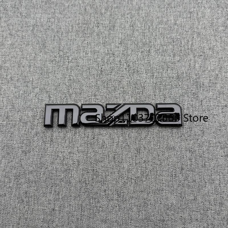 Car Front Trunk Bright black Emblem for Mazda 2 Mazda2 3D Body Replaced Sticker Rear Tail Refitting Decoration Logo Hood Badge JYE3