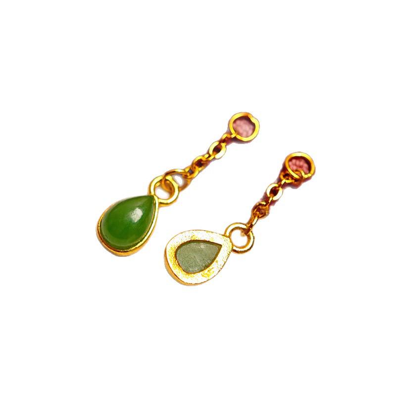 24k Gold-Plated Copper Bracelet with Nan Hong Zircon Flower Extension for Women
