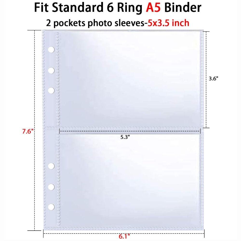 Multi-Pockets Photocard Sleeves A5 Size Inner Page Kpop Photocard  Binder Photo Album Page