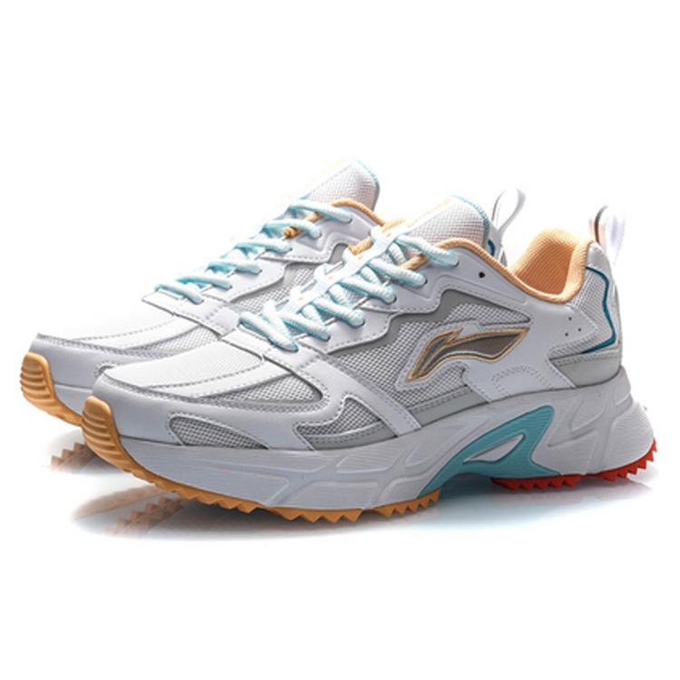 Li Ning Abrasion Resistant Breathable Low Top Running Shoes Women's Antarctic Gray ARLQ004-3