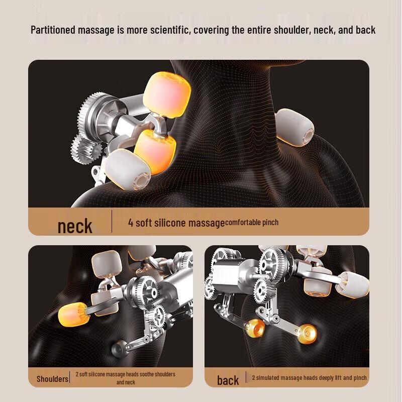 Aux Flexible Silicone Back & Shoulder Kneading Massager