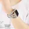 Bling Weave Bracelet Strap Leather Loop For Apple Watch Band Women Series S11 10 9 8 40mm 41mm 38mm 42mm 44mm 45mm 46mm