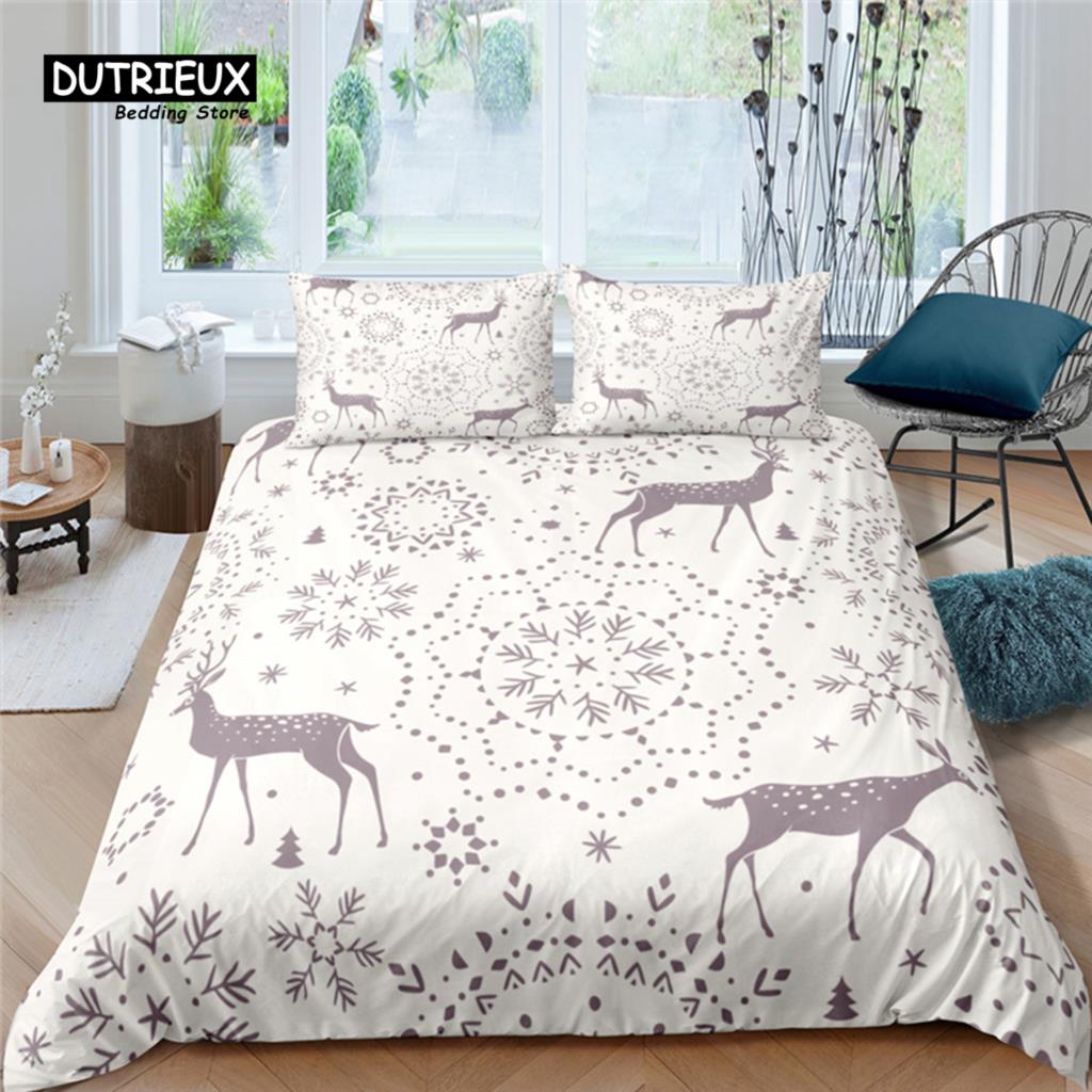 

Comforter Home Living Luxury Boho Deer Print 2/3Pcs Soft Queen And King Size Kids Bedding Set Eu/Us/Au Size Comforter (quilt)-EU Single(135*200cm)3pcs