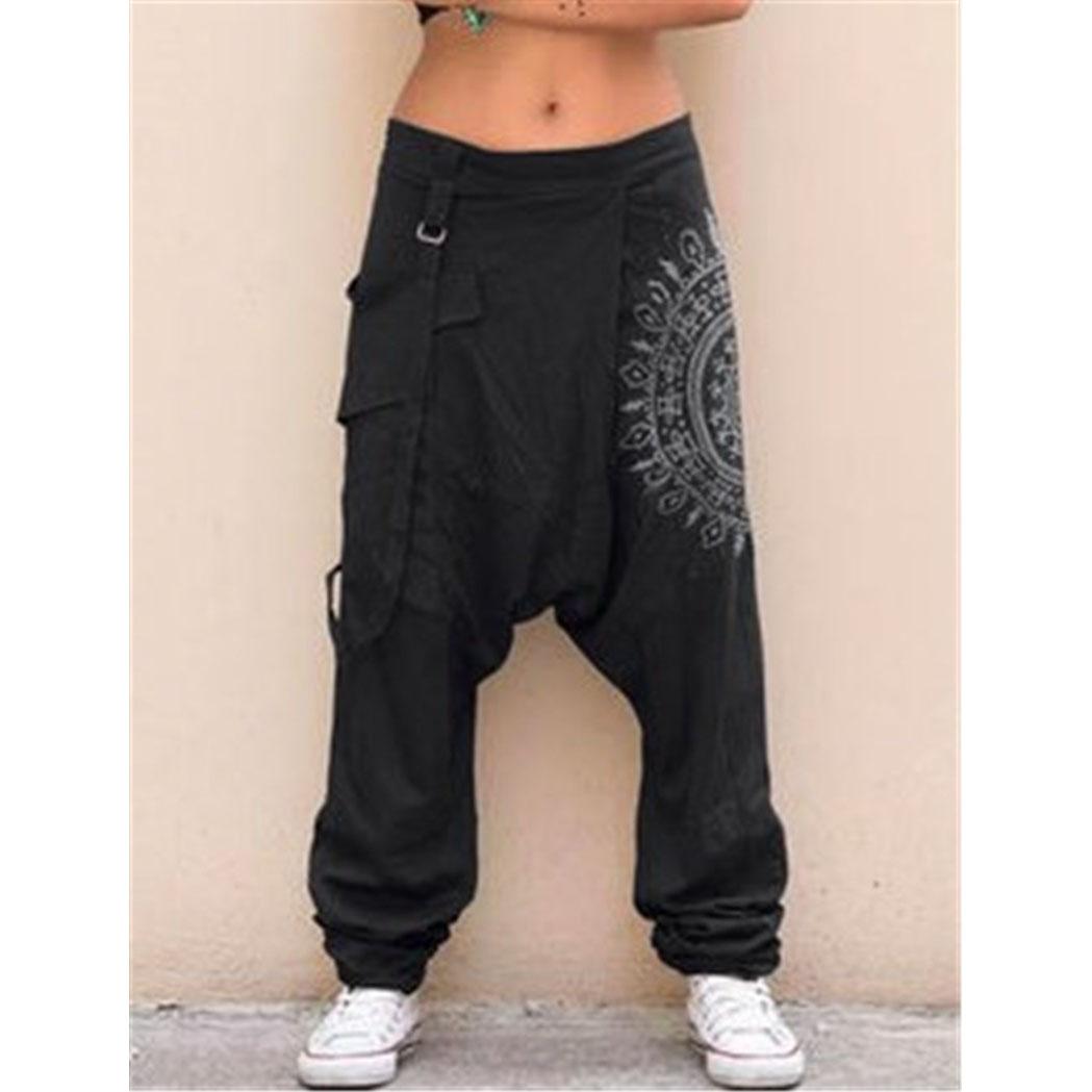 

Мужские широкие брюки-шаровары с модным принтом, большие размеры, повседневные, эластичный пояс, карманы, мягкие дышащие длинные брюки, мужская одежда XL