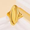 Fashion Chic Geometric Oval Stainless Steel Ring: Versatile Women's Heavy Metal Open Design