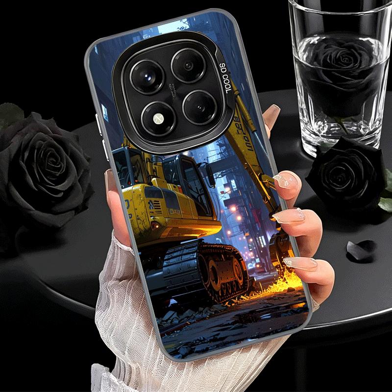 Excavating Machinery Cool Soft Phone Case for Xiaomi Redmi Note 13 14 15 Pro Plus 12S 12 11S 11 11T 10S 10 Shockproof Cover Back