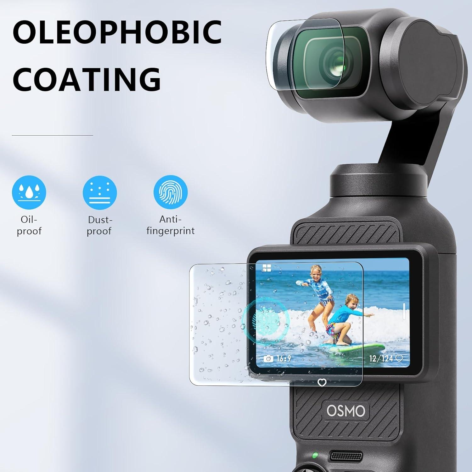 

Закаленное стекло протектор экрана объектива для DJI OSMO Pocket 3 9H 2.5D HD прозрачный антицарапающий аксессуары для экшн-камеры