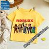Kids Roblox Summer Print TShirt Colorful Graphic Tee for Gaming Fans Fashionable and Comfortable and Comfortable Childrens Top