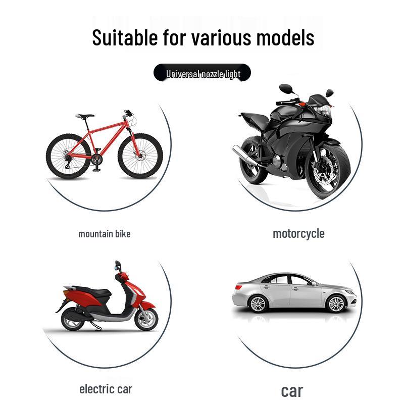 Fluorescent Bicycle Wheel Valve Lights for Mountain Bikes